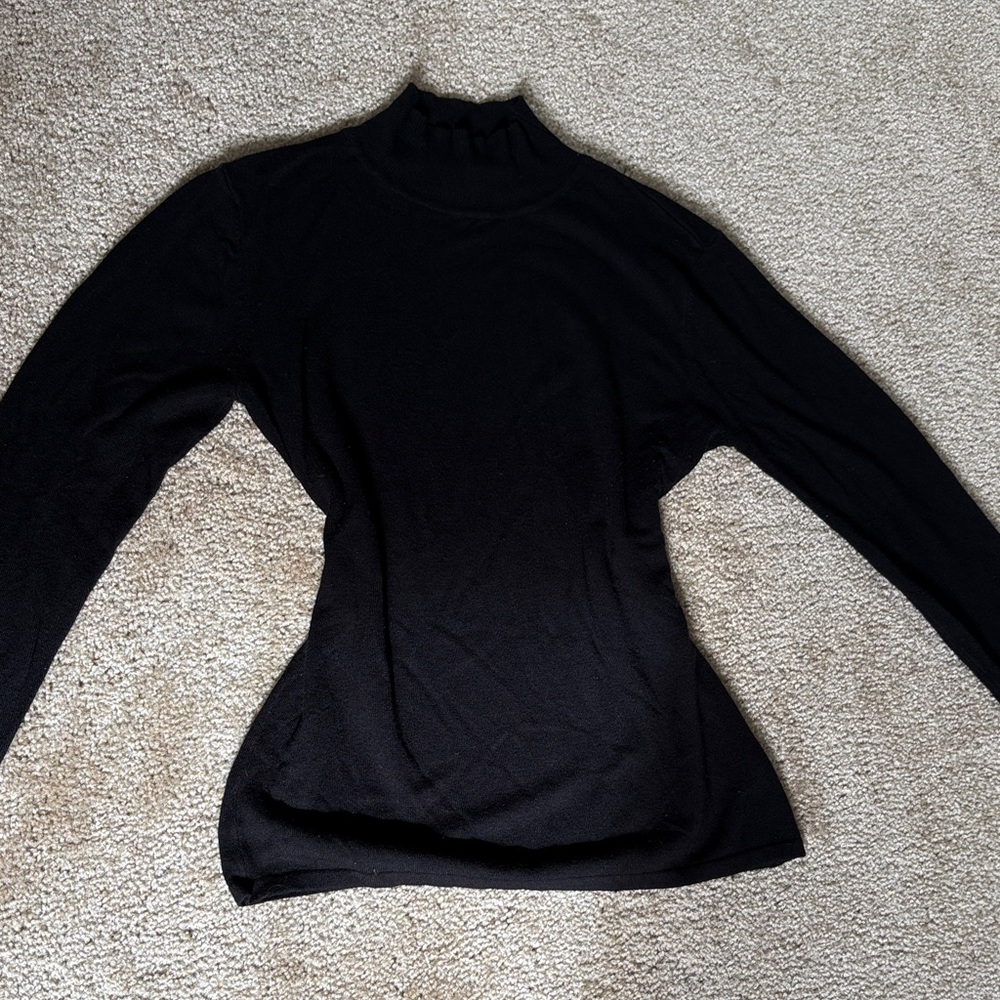 Philosophy Black Long Sleeve Top